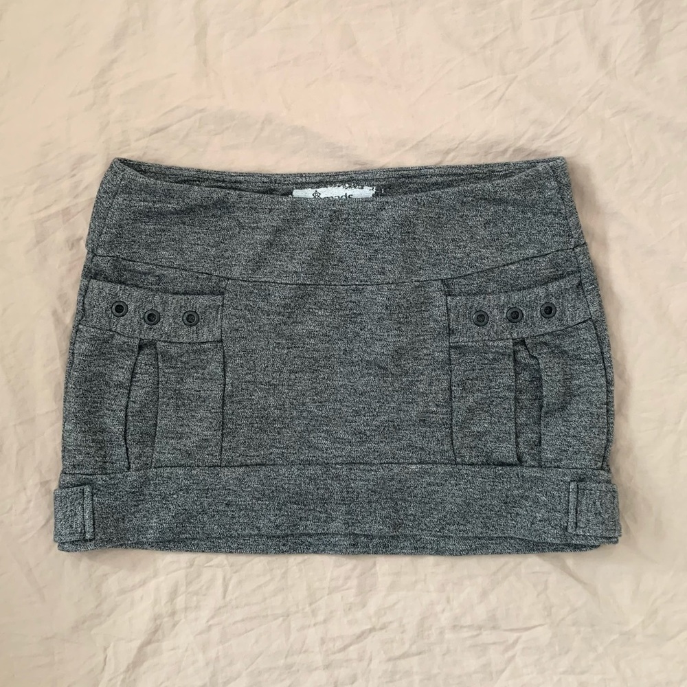 Nomads Hemp Wear vixen mini skirt black grey mix